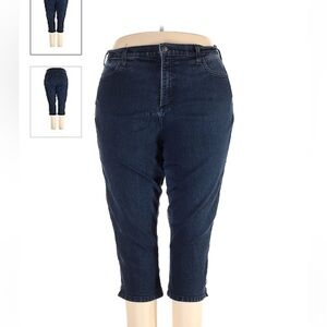 NYDJ CROP JEANS with RHINESTONE SNAPS